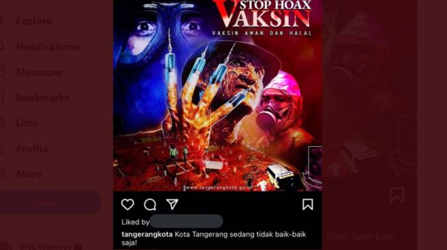 Poster kampanye vaksin Pemkot Tangerang (instagram)