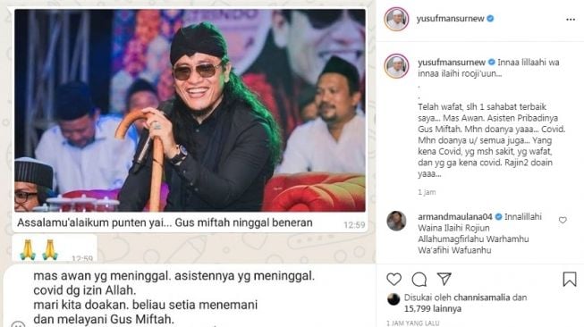 Unggahan Ustaz Yusuf Mansur [Instagram/@yusufmansurnew]