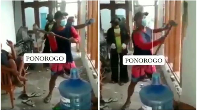 Pria ini Hancurkan Rumahnya dengan Palu (Instagram/lambe_turah)