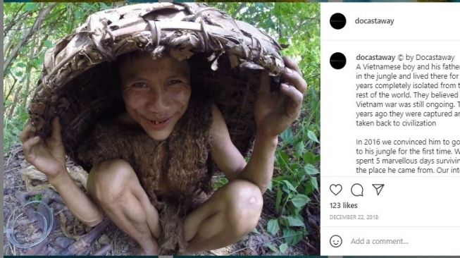 Kisah Pria 41 Tahun Hidup di Hutan (instagram.com/docastaway)