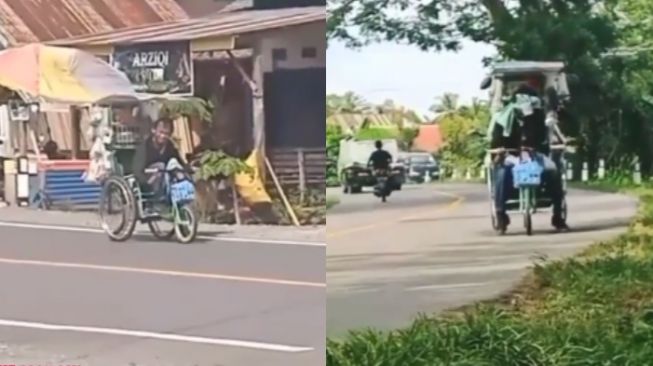 Viral Bapak Kayuh Kursi Roda Puluhan Km, Jualan Alat Rumah Tangga Demi Nafkahi Keluarga