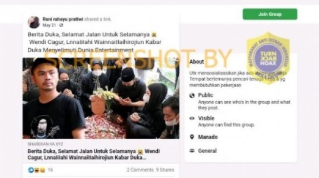 CEK FAKTA: Benarkah Berita Duka Wendi Cagur Meninggal Dunia?