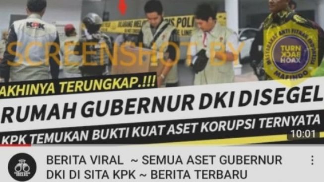 CEK FAKTA: Benarkah Rumah Gubernur DKI Disegel KPK Usai Temukan Bukti Korupsi?