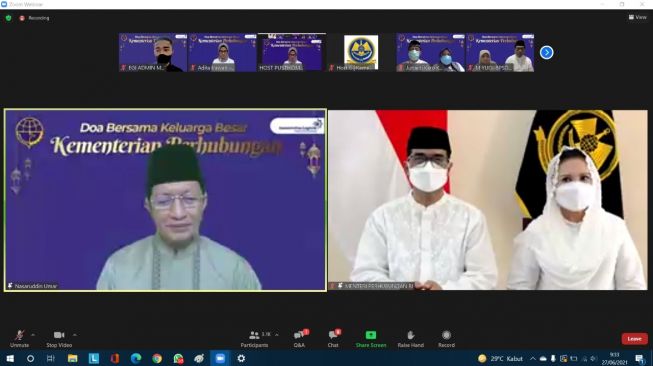  Acara doa bersama Kementerian Perhubungan, Minggu (27/6/2021). (Dok. Kemenhub)