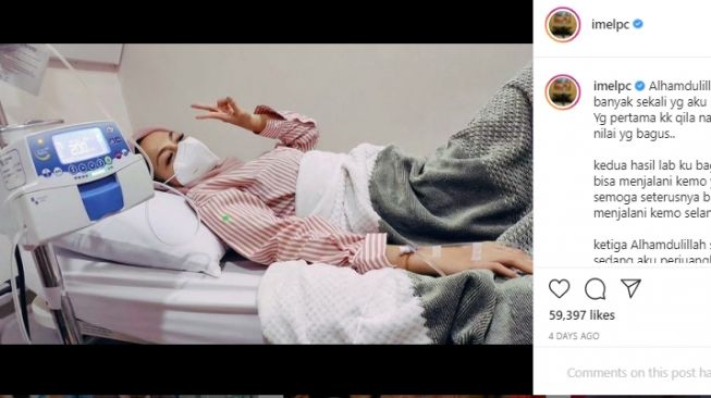 Potret Imel Putri Cahyani melawan kanker [Instagram/imelpc]