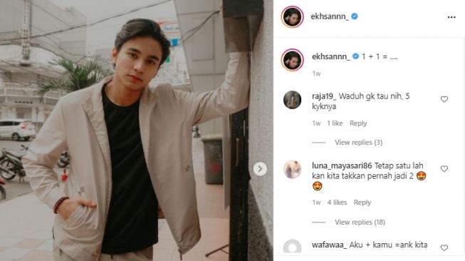 Ekhsan, pemeran baby A dewasa di video Rey Mbayang dan Dinda Hauw. [Instagram]