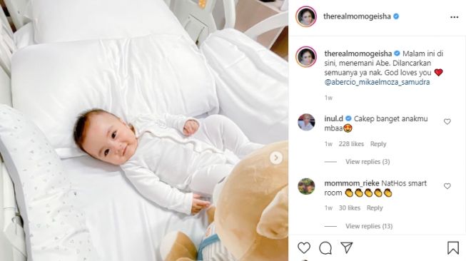 Potret ruang perawatan anak Momo Geisha. [Instagram]