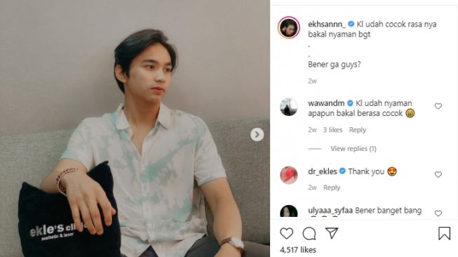 Ekhsan, pemeran baby A dewasa di video Rey Mbayang dan Dinda Hauw. [Instagram]