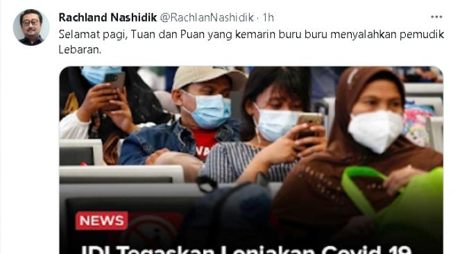 Cuitan Rachland Nashidik (Twitter)