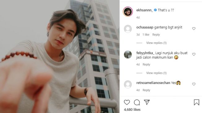 Ekhsan, pemeran baby A dewasa di video Rey Mbayang dan Dinda Hauw. [Instagram]