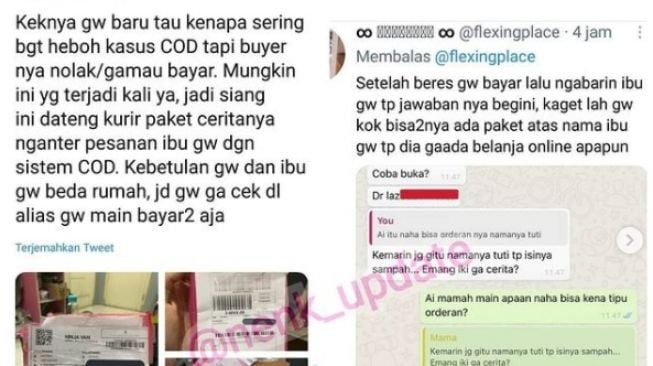 Warganet curhat terima paket COD yang ternyata tak pernah dipesan (Instagram)