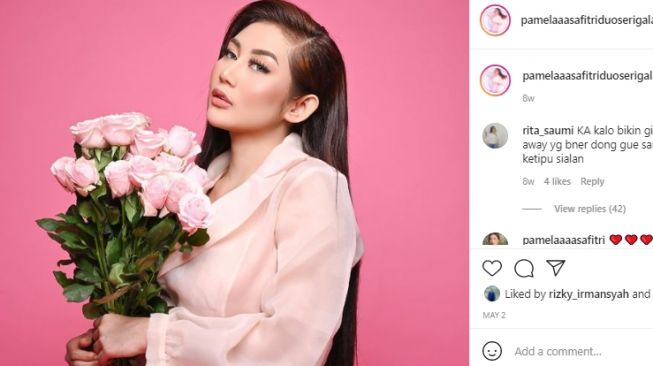 Potret Pamela Safitri pakai busana tertutup. [Instagram]