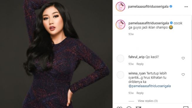 Potret Pamela Safitri pakai busana tertutup. [Instagram]