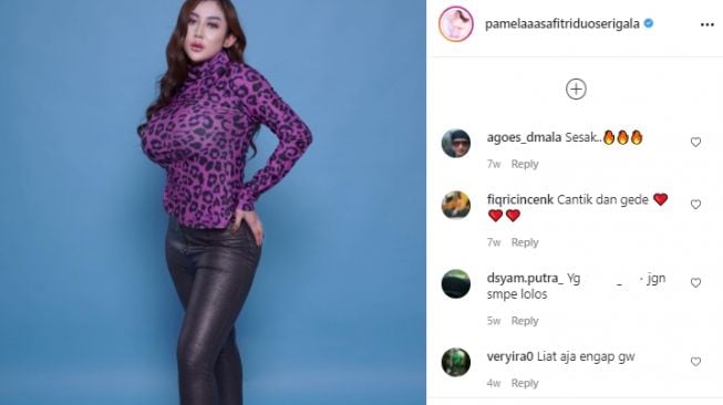 Potret Pamela Safitri pakai busana tertutup. [Instagram]