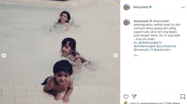 Potret masa  kecil Zaskia Sungkar. [Instagram]