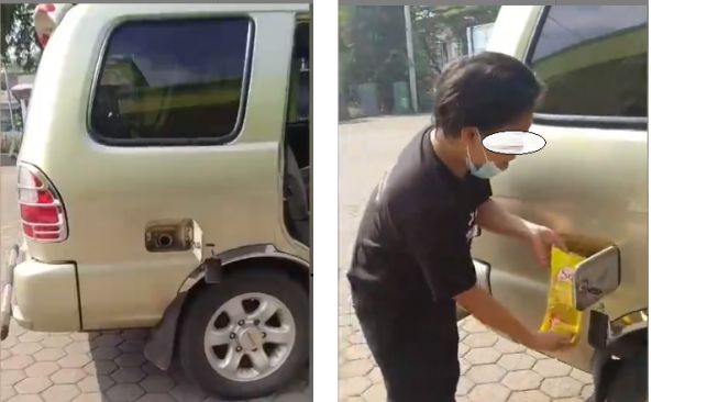 Viral Pria Isi Tangki Bensin Isuzu Panther dengan Minyak Goreng, Ternyata Ini Alasannya