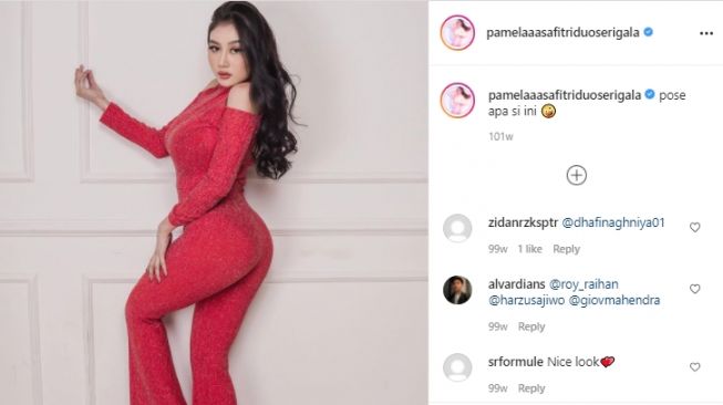 Potret Pamela Safitri pakai busana tertutup. [Instagram]