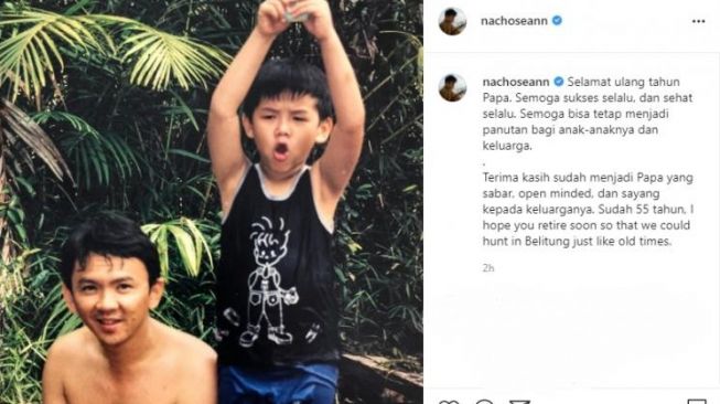 Unggahan anak Ahok, Nicholas Sean meminta agar pensiun [instagram]