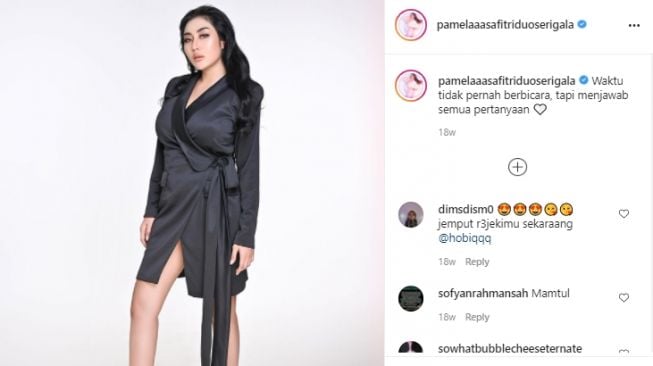 Potret Pamela Safitri pakai busana tertutup. [Instagram]