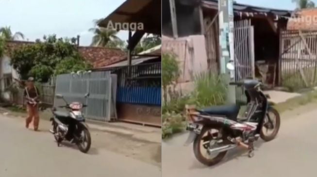 Viral Pria Kemudikan Motor Pakai Remote Control, Tesla Menangis Melihat Ini