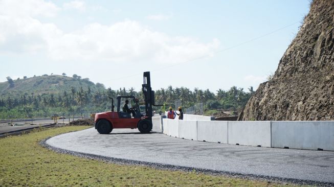 Progress pembangunan Sirkuit Mandalika sudah mencapai 78,6 persen (Istimewa)