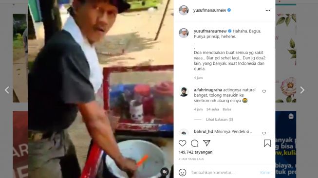 Ustadz Yusuf Mansur Bagikan Video Kocak (Instagram/Yusufmansurnew)