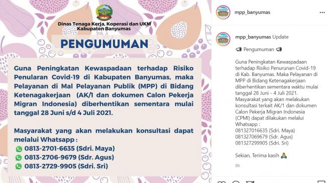 Setelah Dindukcapil, Kini Giliran MPP Stop Layanan Tatap Muka