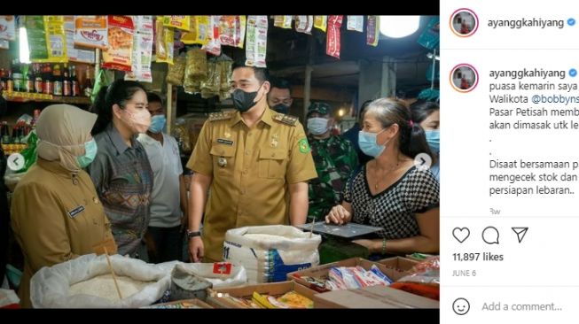 Gaya Kahiyang Ayu jadi istri Wali Kota Medan. [Instagram/ayanggkahiyang]