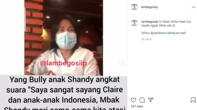 Sosok penghina anak Shandy Aulia (Instagram.com)