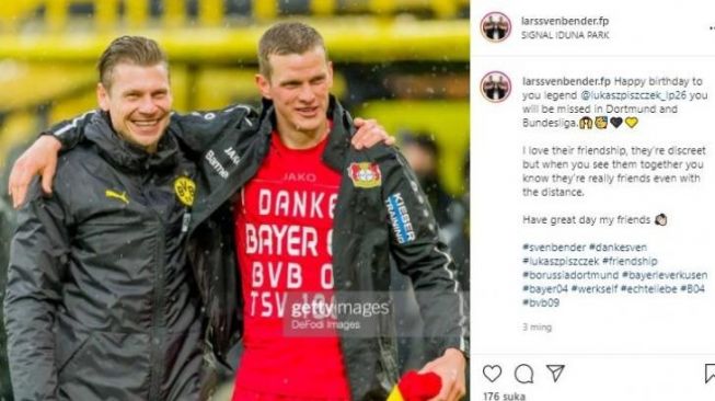 Lars Bender dan Sven Bender. [Tangkapan layar Instagram]