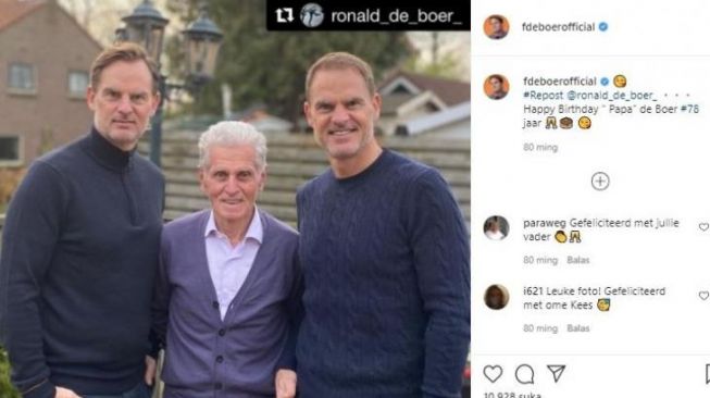 Frank de Boer dan Ronald de Boer. [Tangkapan layar Instagram]