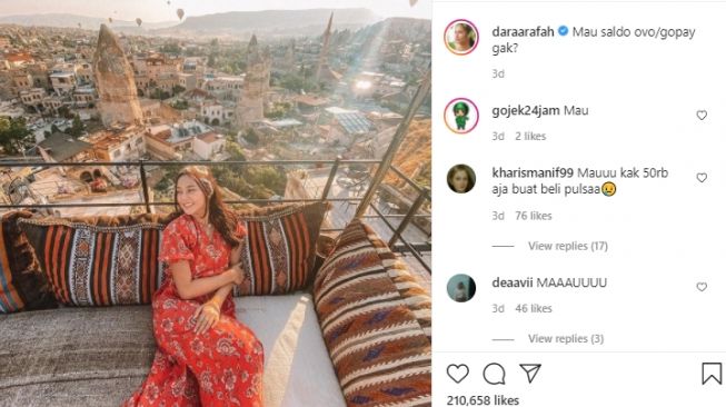 Potret Dara Arafah liburan ke Turki. [Instagram/daraarafah]