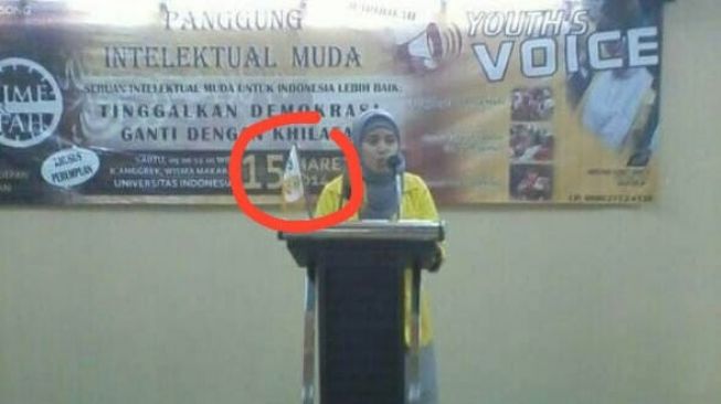 Viral mahasiswa UI mau ganti sistem demokrasi ke sistem khilafah di Indonesia.