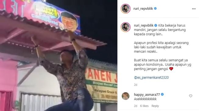 Momen Ruri Repvblik bangun kedai minuman [Instagram/ruri_repvblik]