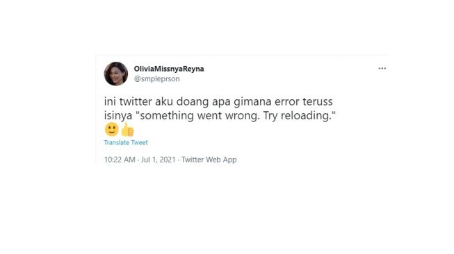 Cuitan warganet keluhkan Twitter error. [Twitter]