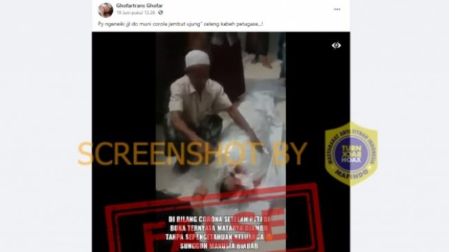 CEK FAKTA: Benarkah Video Peti Jenazah Covid-19 Saat Dibuka Ternyata Mata Sudah Diambil?