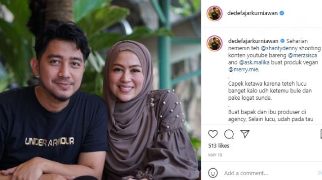 Potret Dede Fajar adik Denny Cagur. [Instagram]