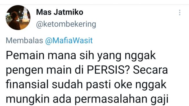 Bos Persis Solo ngamuk di Twitter usai dituduh salah satu pengguna jika Persis menggunakan dana sponsor APBN. [Twitter]