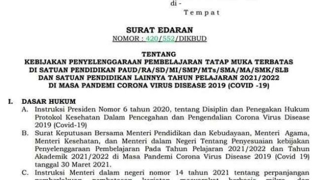 Belajar Tatap Muka Diagendakan Agustus, Jika Zona Merah Tidak Diperkenankan