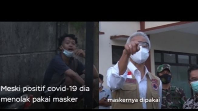 Viral Ganjar Pranowo Marahi Mahasiwa Positif Covid-19 yang Tolak Pakai Masker Setahun