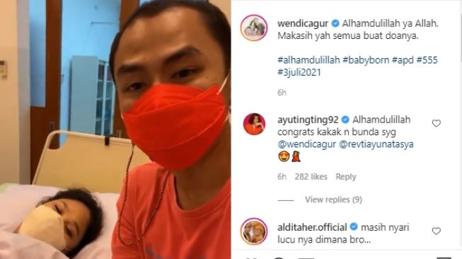 Wendy Cagur dikaruniai anak ketiga [Instagram/wendicagur]