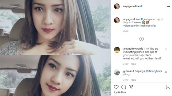 Transformasi gaya make up Anya Geraldine. [Instagram/Anya Geraldine]