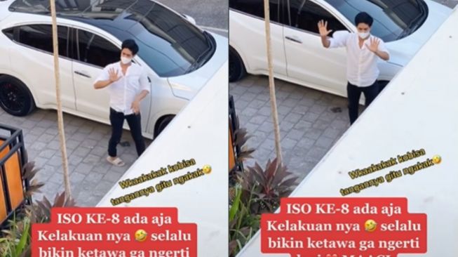 Kirim makanan untuk pacar pakai drone. (Tiktok/nyok_aja)