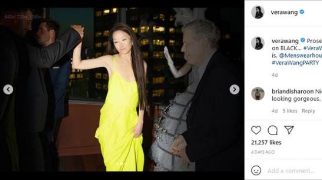 Potret Vera Wang saat merayakan ulang tahun ke-72. (Instagram/@verawang)