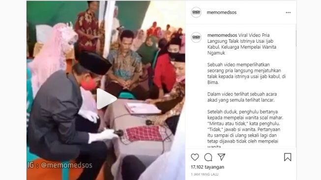 Viral Video Pengantin Baru Ijab Kabul Langsung Talak, Nikahan Berakhir Baku Pukul