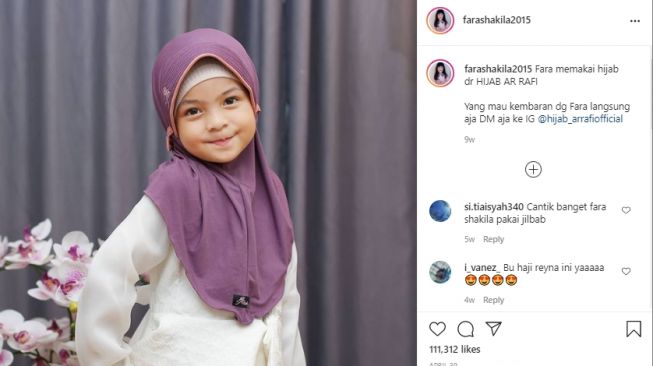 Potret Fara Shakila. [Instagram]