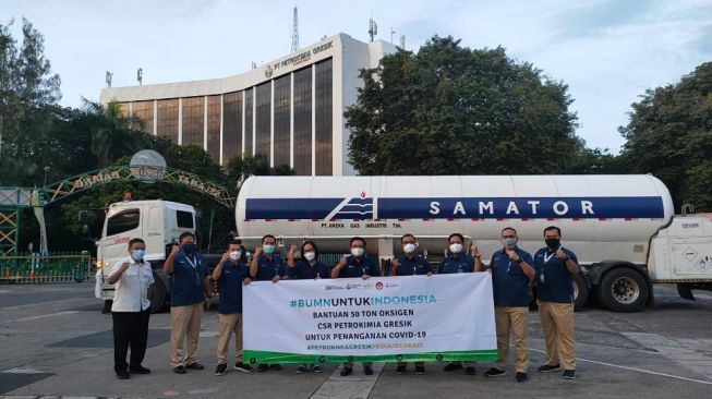 Pupuk Indonesia Kirim 96 Ton Oksigen untuk Perawatan Pasien Covid-19