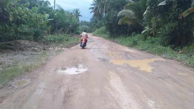 Tak Kunjung Diperbaiki, Warga Patulana Keluhkan Jalan Rusak