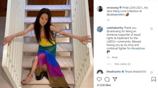 Potret awet muda Vera Wang. [Instagram/verawang]