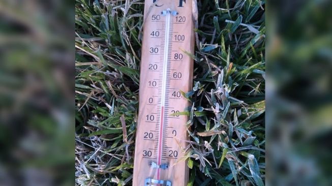 Suhu Minus 1 Drajat, Embun Es Kembali Muncul di Dieng